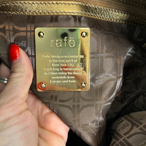 Rafe New York Quilted Metallic Good Distressed Leather Shoulder Bag - Picture 3 of 14